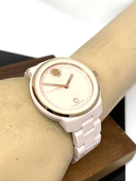 Movado Women\'s Watch 3600935 Bold Verso Swiss Quartz Pink Ceramic 38mm main image 5